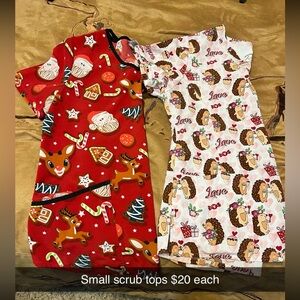 Holiday Nurse CNA scrub top size small